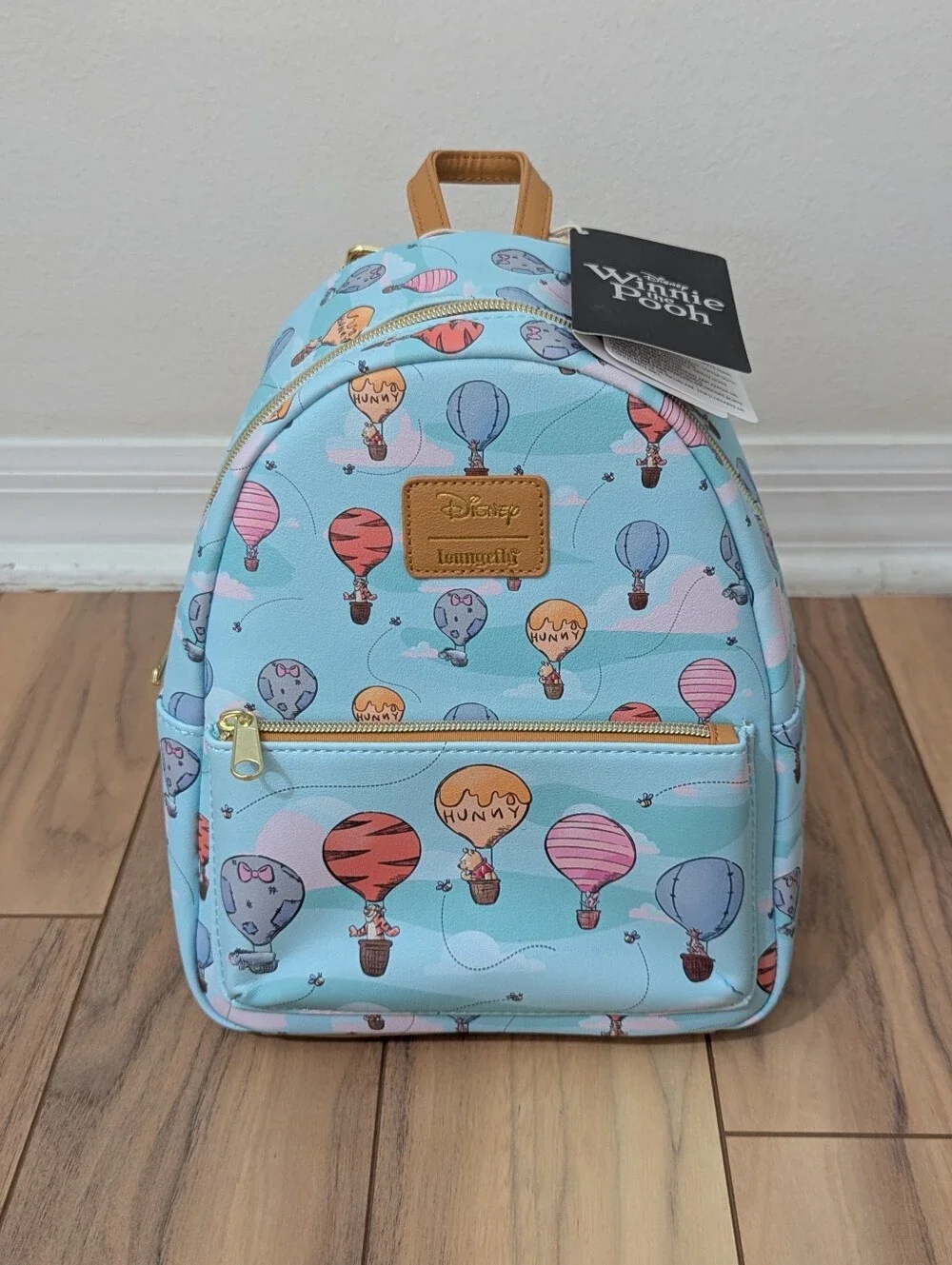 NWT! Loungefly Disney Winnie The Pooh Hot Air Balloons Mini Backpack